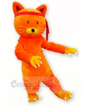 Cute Orange Cat Mascot Costumes Cartoon