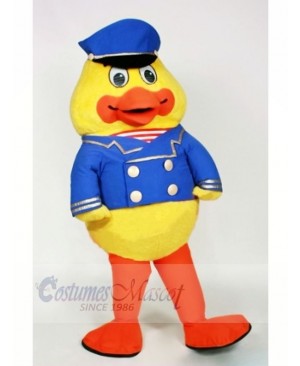 Papa Duck with Blue Hat Mascot Costumes Cartoon	