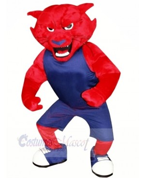 Red Leopard Mascot Costume Cartoon	