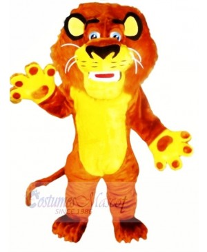 Sports Yellow Lion Mascot Costumes Cartoon