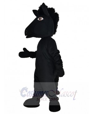 Black Power Mustang Horse Mascot Costume Animal