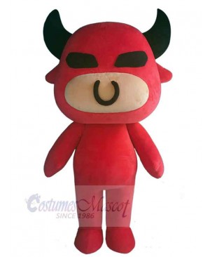 Party Unisex Red Bull Mascot Costume Animal