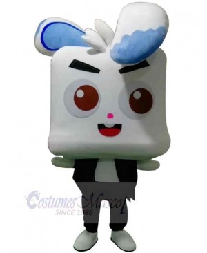 New Designed Bunny in Black Vest Mascot Costume Animal