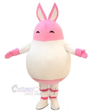 New Designed Pink and White Bunny Mascot Costume Animal