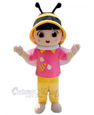 Cute Bee Girl Mascot Costume People
