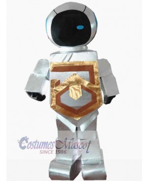 Cool White Robot Mascot Costume People
