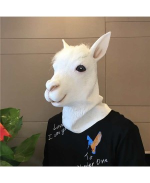 Novelty Halloween Costume Party  Latex Animal Head Mask Alpaca