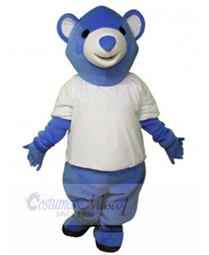 Cute Blue Bear Mascot Costume For Adults Mascot Heads