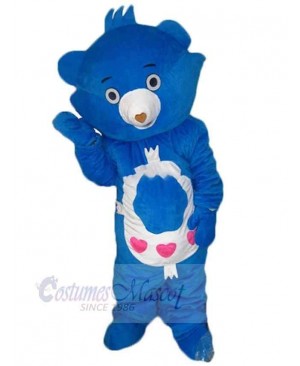 White Nose Blue Bear Mascot Costume For Adults Mascot Heads