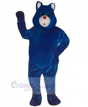 Red Nose Blue Bear Mascot Costume For Adults Mascot Heads