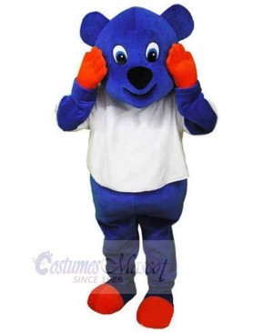 Navy Blue Bear Mascot Costume For Adults Mascot Heads