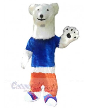 Sports Polar Bear Mascot Costume For Adults Mascot Heads