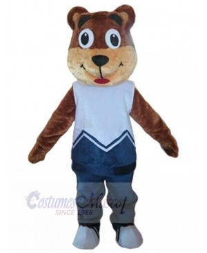 Happy Cartoon Brown Bear Mascot Costume For Adults Mascot Heads