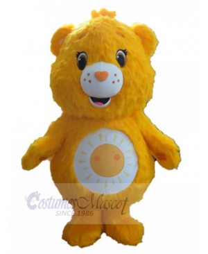 Warm Yellow Sunshine Bear Mascot Costume For Adults Mascot Heads