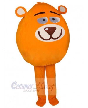 Round Orange Bear Mascot Costume For Adults Mascot Heads