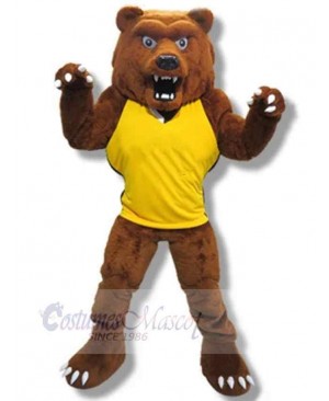Power Grizzly Bear Mascot Costume For Adults Mascot Heads