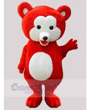 White Belly Red Bear Mascot Costume For Adults Mascot Heads