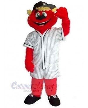 Red Bear with Jersey Mascot Costume For Adults Mascot Heads