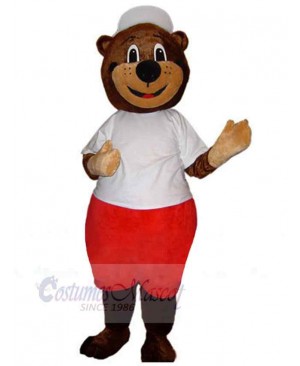 Cheerful Sport Bear Mascot Costume For Adults Mascot Heads