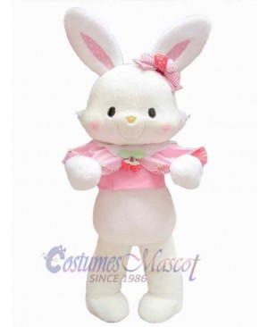 Pink and White Rabbit Mascot Costume Animal