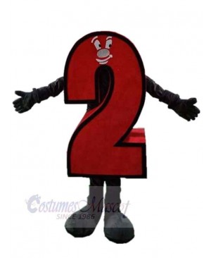 Arabic Number Two Mascot Costume
