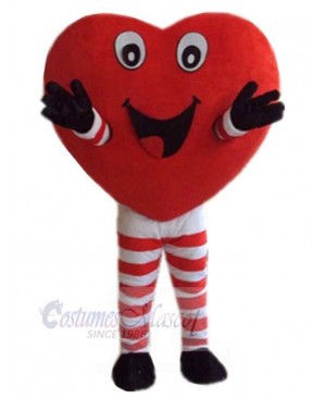 Cute Red Heart Mascot Costume