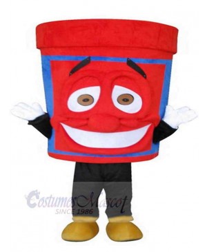 Red Trash Can Mascot Costume