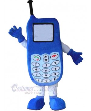 Blue Phone Mascot Costume