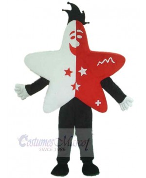 Red and White Star Mascot Costume