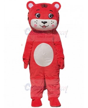 Adorable Red Baby Tiger Mascot Costume Cartoon