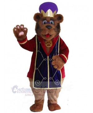 Adult King Bear Mascot Costume Animal