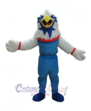 White Fur Eagle Mascot Costume Animal
