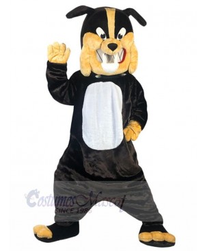 Brown and Black Bulldog Dog Mascot Costume Animal