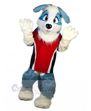 Lovely Blue and white Dog Mascot Costume Animal