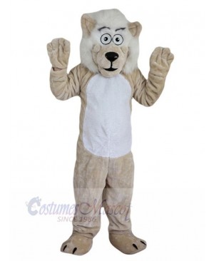 Beige Lion Mascot Costume Animal