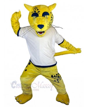 Yellow Leopard Adult Mascot Costume Animal