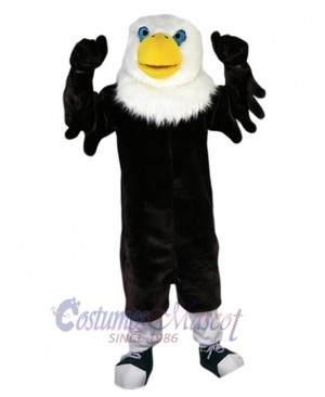 Bald Black Eagle Mascot Costume Animal