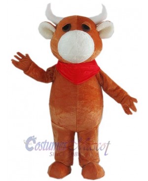 Brown Unisex Bull Mascot Costume Animal