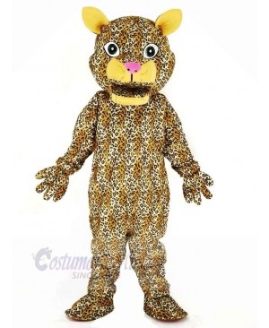 Leaping Leopard Mascot Costume Cartoon