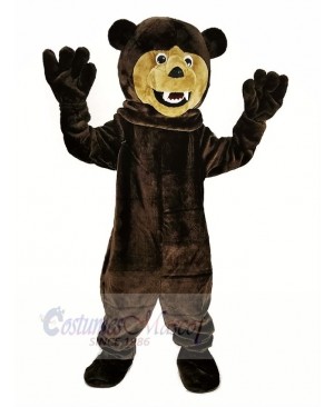 Dark Brown Grizzly Bear Mascot Costume Animal