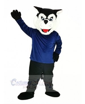 Black Bearcat Binturong with Blue Coat Mascot Costume Animal