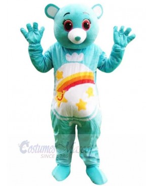 Amiable Blue Bear Mascot Costume Animal