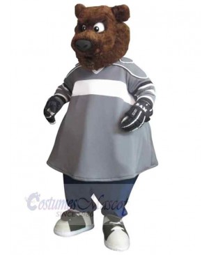 Arrogant Goalkeeper Bear Mascot Costume Animal