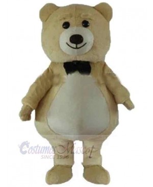 Happy Beige Bear Mascot Costume Animal
