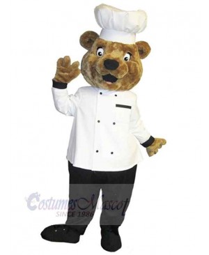 Restaurant Chef Bear Mascot Costume Animal