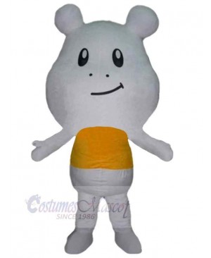 White Cartoon Bear Mascot Costume Animal