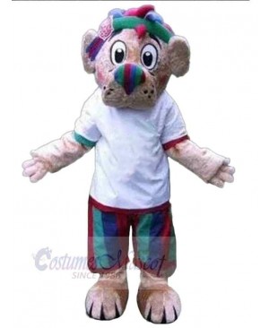 Colored Hair Bear Mascot Costume Animal