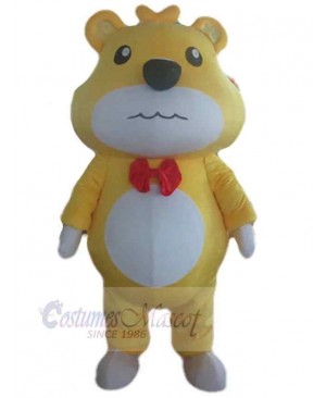 Depressed Yellow Bear Mascot Costume Animal