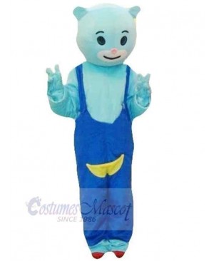 Light Blue Bear Mascot Costume Animal