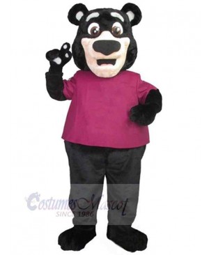Lovable Black Bear Mascot Costume Animal